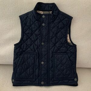 5T boy Burberry Quilted Vest Navy Blue